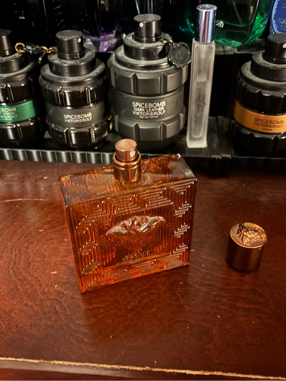 Versace Eros Najem Parfum Bottle in Amber and Gold full - Picture 4 of 4